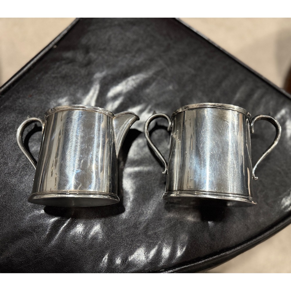 Rockford Silver Plate Quadruple Creamer Sugar Set‎ 0205 Vintage
